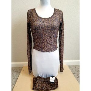 NWT Kendall + Kylie Women’s Leopard Swim Cover Up Set